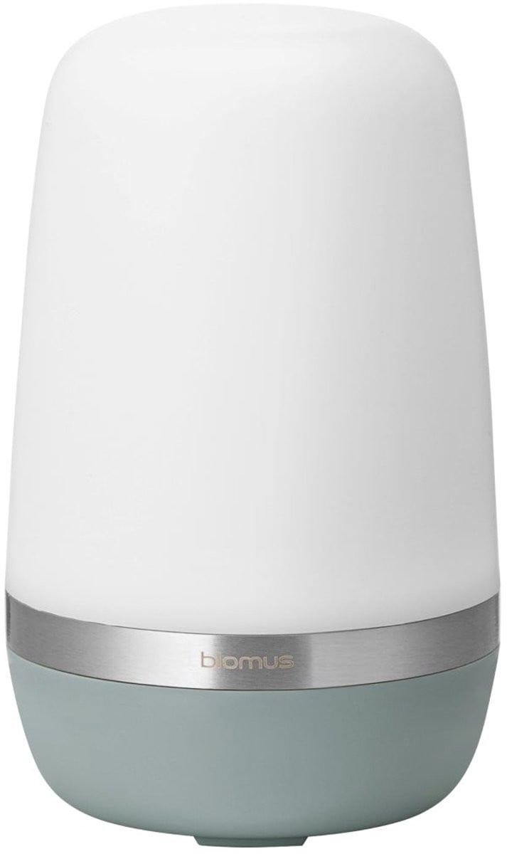 Blomus Spirit Tafellamp Pine Grey Medium - Lichtgrijs / Groen met LED en oplaadbare accu