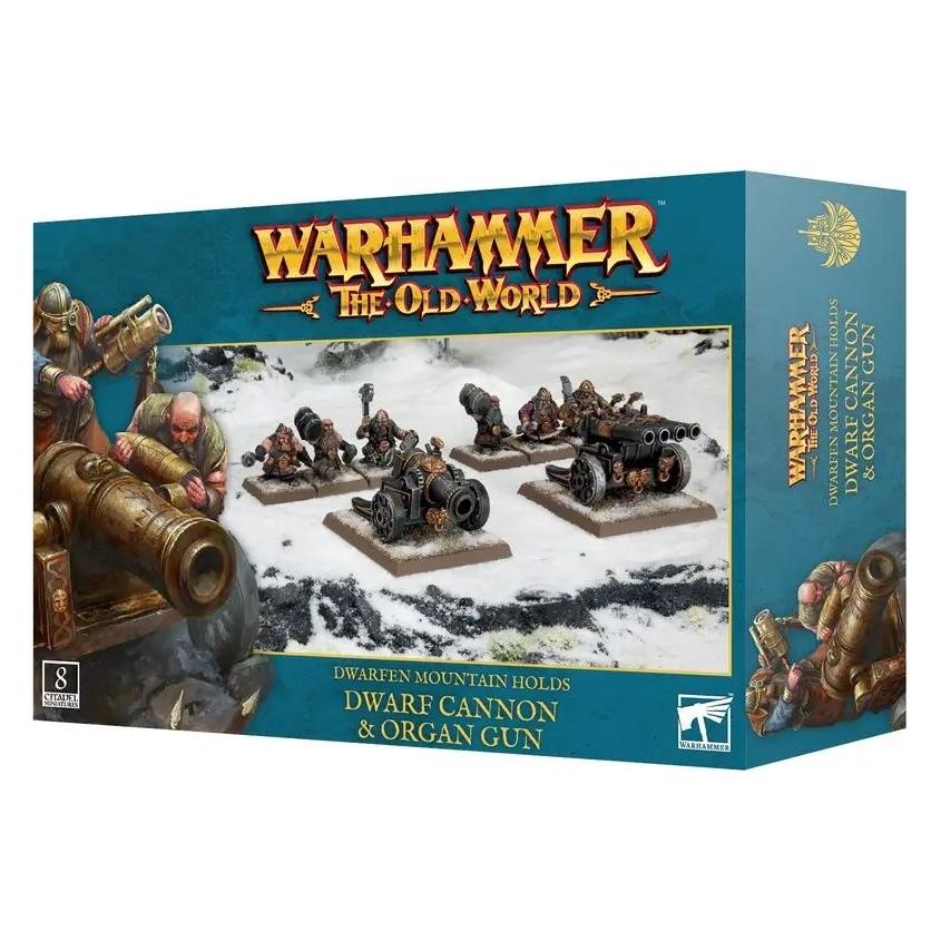 Games Workshop Warhammer ToW - Dwarfen Mountain Holds Canon & Canon Orgue (Kunststoff) (10-14)