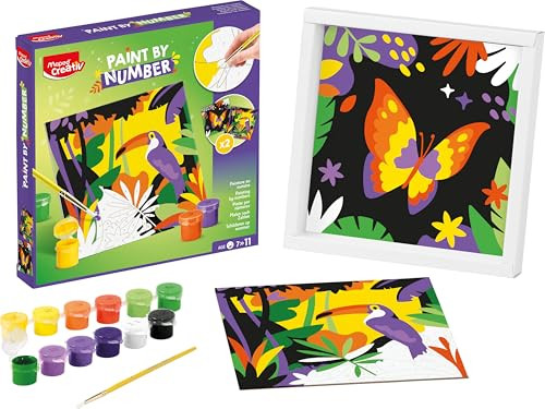 Maped Creativ Schilderset Kleuren naar nummer Papegaai