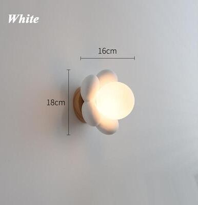 Friendly Fresh Finds Modern Flower Wall Lamp LED Wall Sconce For Kids Bedroom Nursery Living Room white 3 Colors