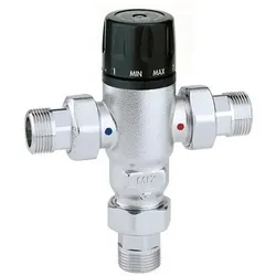 Caleffi CA Thermomischer mit Rückschlagventilen 3/4Zoll 30-65 Grad C, einstellbar