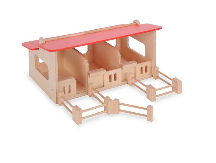 Bätz Spielwelt Bätz Pferdestall aus Holz mit aufklappbarem Dach super zum Spielen