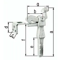 GAH Alberts Torfeststeller Grauguss verz.6,5mm - 412814