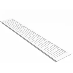 MS Beschläge Aluminium Lüftungsgitter 100mm RAL9016 Weiß Heizungsabdeckung Stegblech L 200mm
