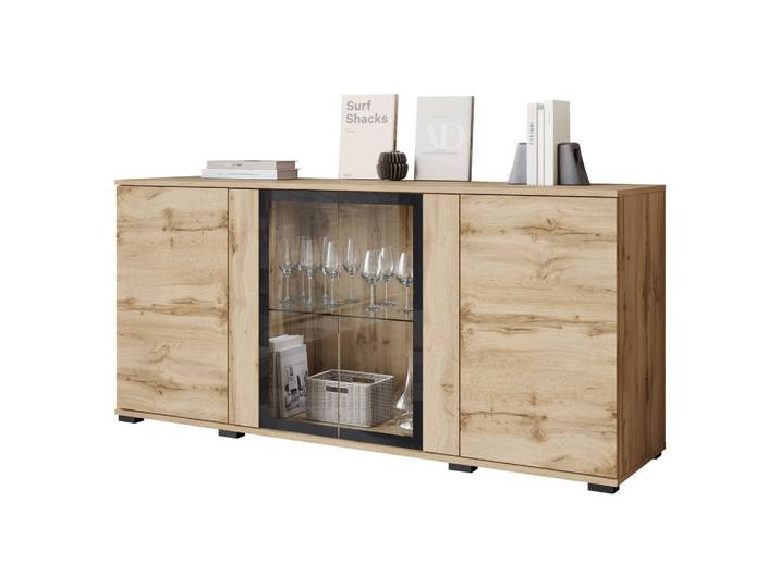 KOMMODE Caro SB 154 4D mit weißer LED Beleuchtung