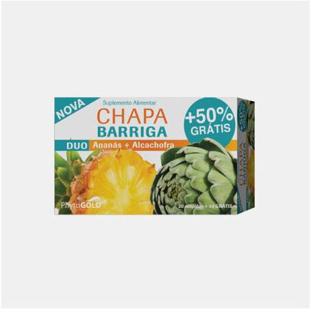 PHYTOGOLD® CHAPA BARRIGA DUO ANANAS + ALCACHOFRA 30 AMPOLAS