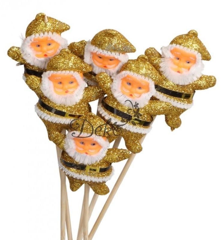 Top Gift Kerstversiering Ster Mikołaj, 6 stuks
