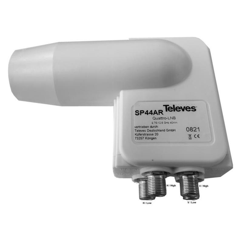 Televes Speisesystem-Quatro 40mm f.Multifeed 3Gr SP44AR (Quattro LNB, 40mm) (SP44AR)