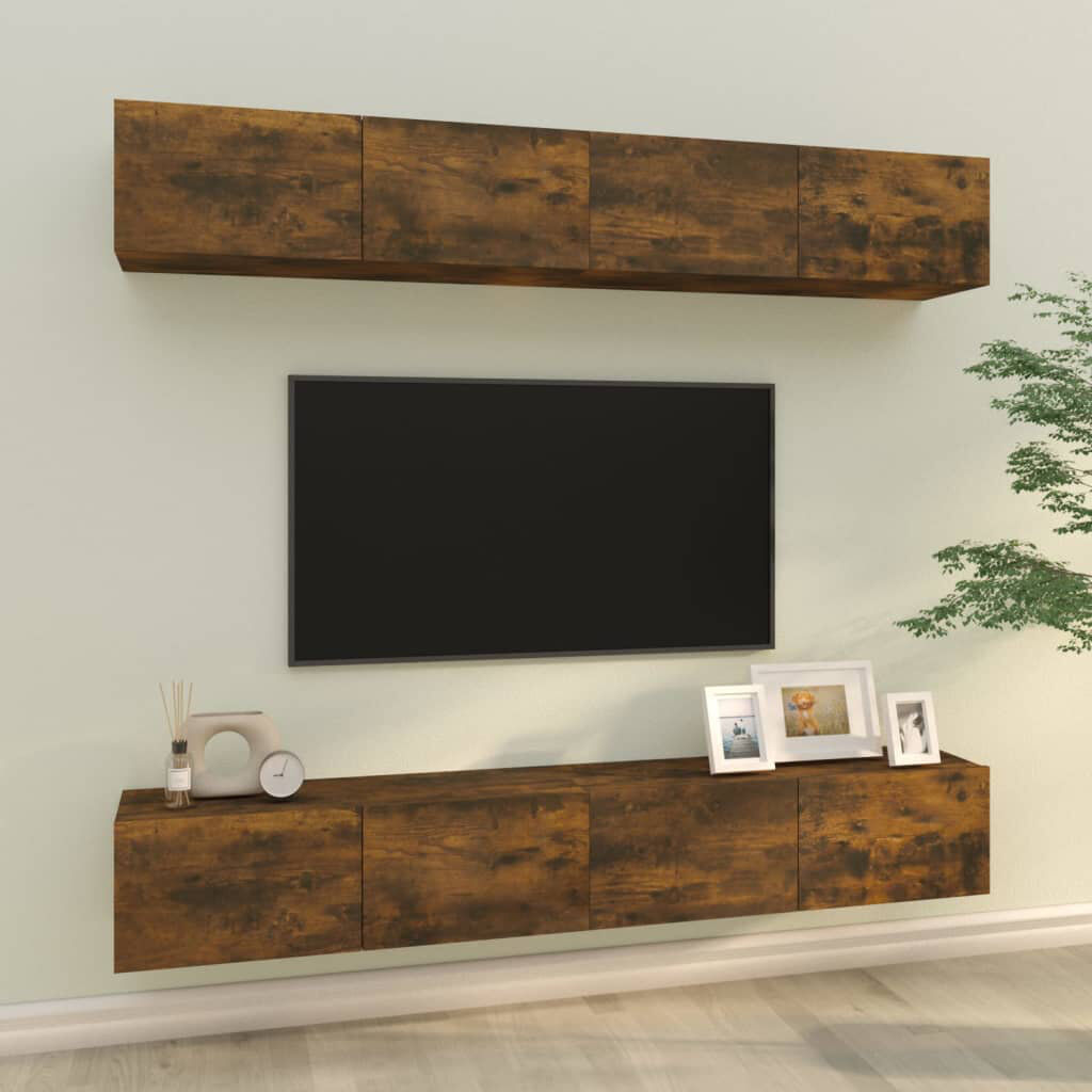 Brayden Studio Finan TV Stand for TVs up to 85" Smoked Oak 100