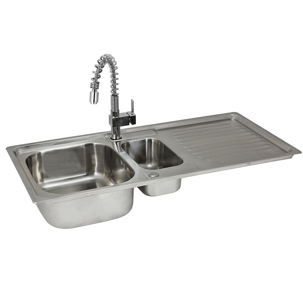 KuKoo RVS inbouwspoelbak met kraan