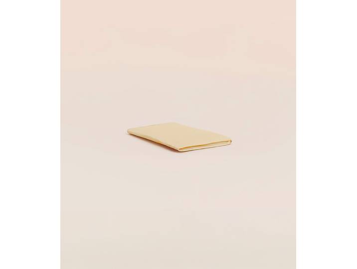 Drap housse en percale de coton - Jaune beurre