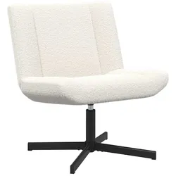 vidaXL Drehstuhl Creme 63 x 75 x 76 cm Schafsleder