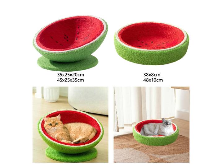Nid de pastèque pour chat, lit à gratter polyvalent en Sisal, griffes de meulage d'intérieur