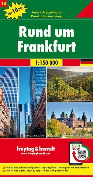 Carte routière n° 14 (Allemagne) - Francfort et environs   Freytag & Berndt - 1/150 000