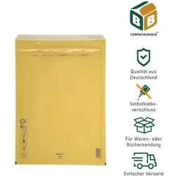 BB-Verpackungen GmbH 100 x Luftpolsterversandtasche (350 x 470 mm) 10 / K braun Luftpolstertaschen Umschläge Versandtaschen Selbstklebeverschluss Briefe BB-Verpackungen