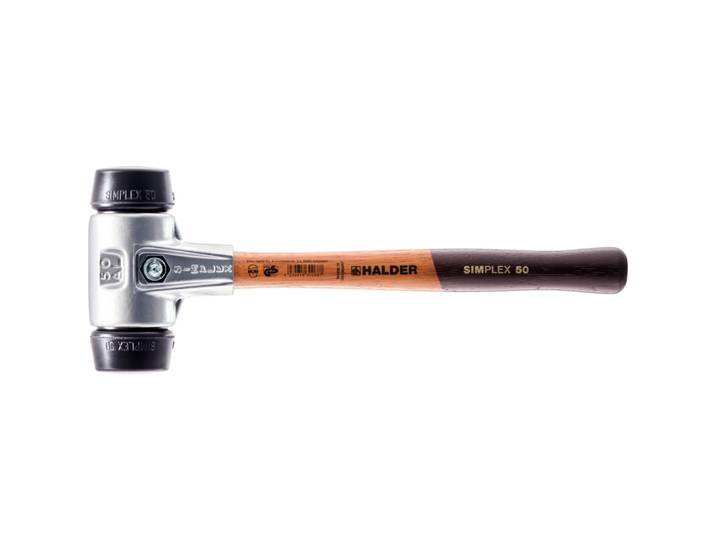 Maillet HALDER SIMPLEX Caoutchouc chargé avec boîtier en aluminium et manche en bois - D=40 mm - 3102.040
