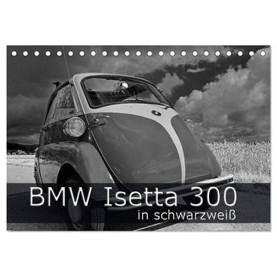 BMW Isetta 300 in schwarzweiß (Tischkalender 2027 DIN A5 quer), CALVENDO Monatskalender