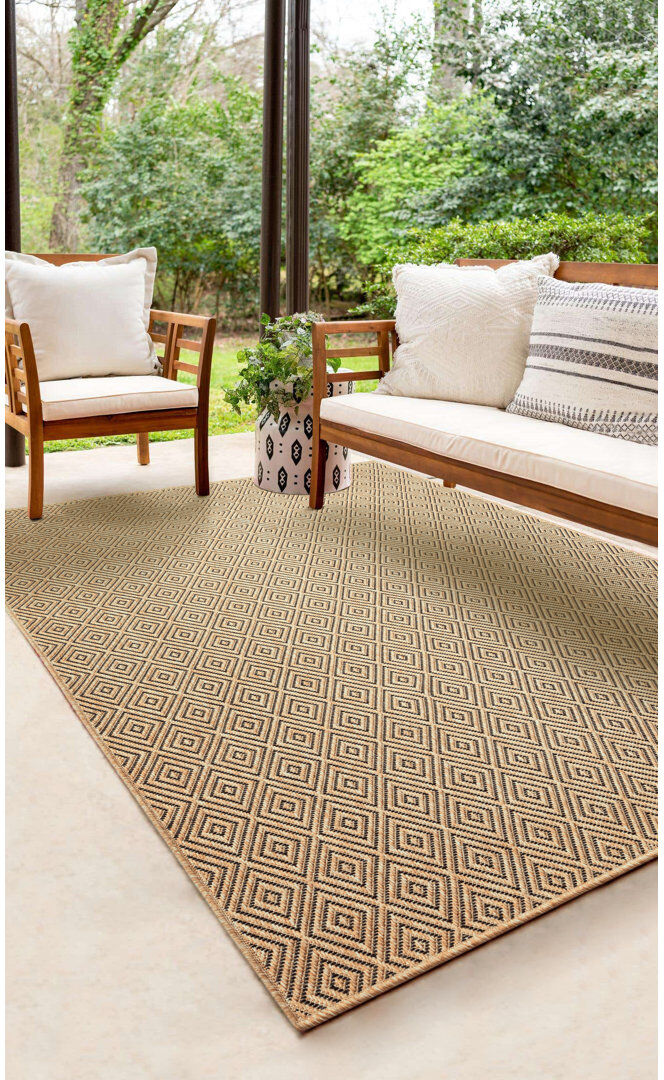 Bay Isle Home Amance Solid Colour Machine -made Area Rug Beige Runner 80 x 250 cm