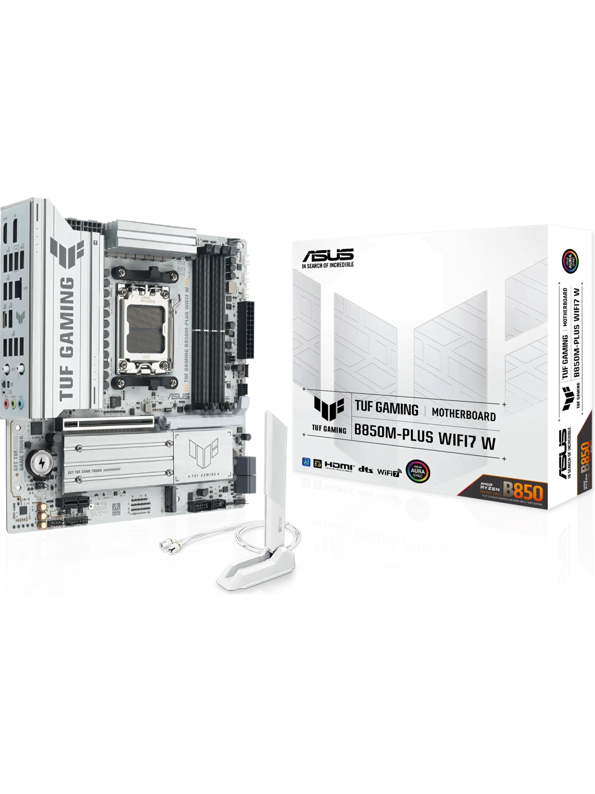ASUS TUF GAMING B850M-PLUS WIFI7 W Mainboard - AMD B850 - AMD AM5 - DDR5 RAM - Micro-ATX
