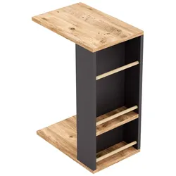 Helloshop26 - Laptop-Beistelltisch 44 x 29 x 65 cm schwarze Holzoptik