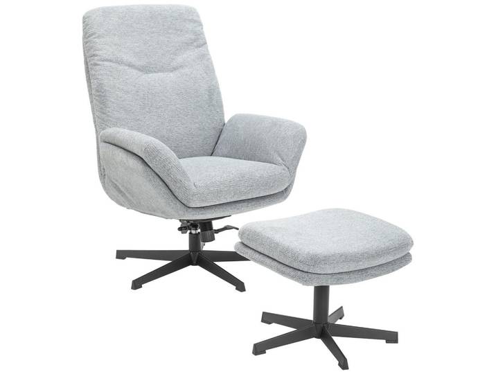 Carryhome Relaxsesselset, Grau, Metall, Textil, 75x103x85 cm, erweiterbar (Typenauswahl), Liegefunktion, Relaxfunktion, Wohnzimmer, Sessel, Relaxsessel