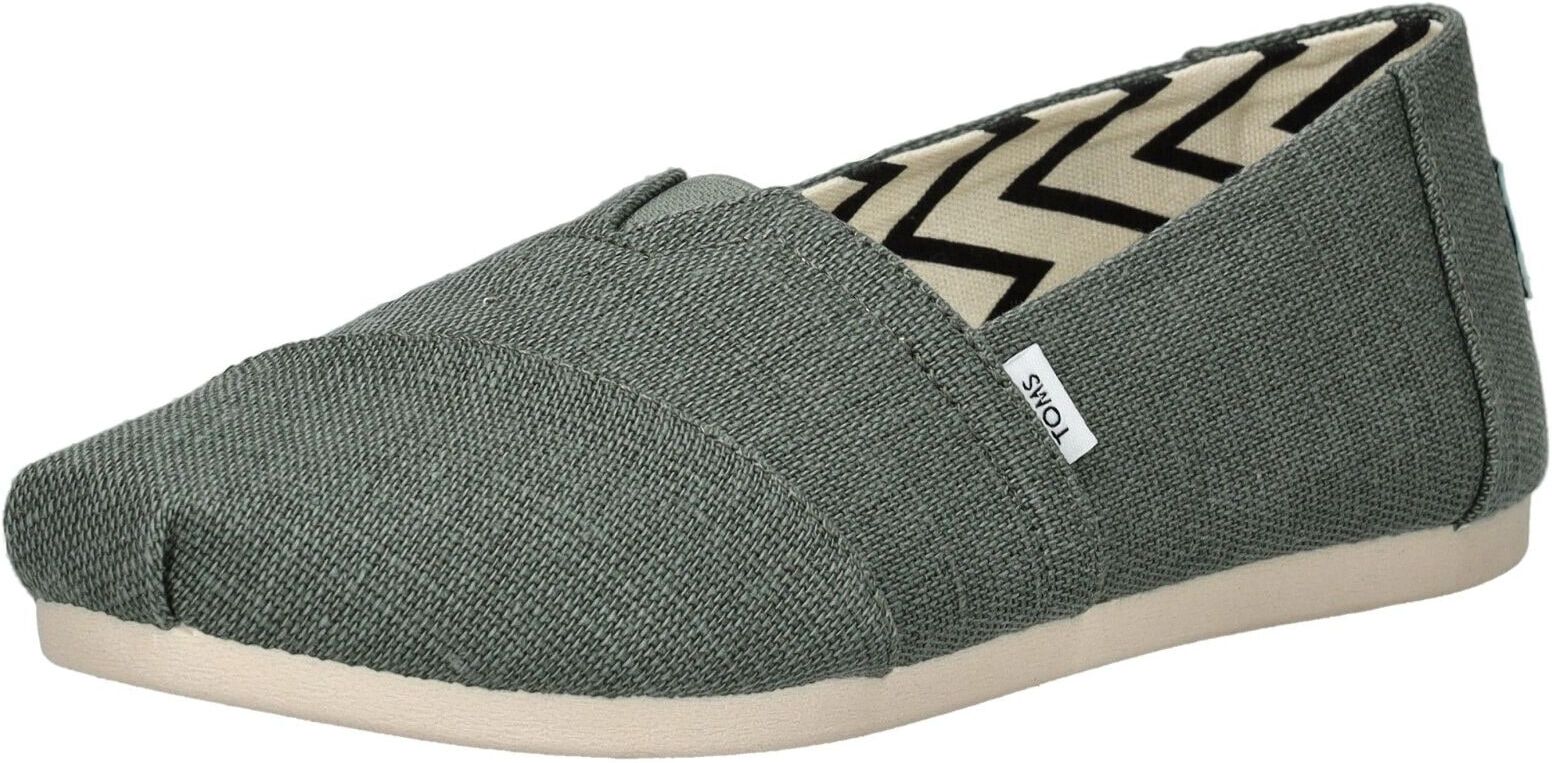 Slipper TOMS "TOMS Slipper Textil", Damen, Gr. 37, Textil, grün, Schuhe Slipper