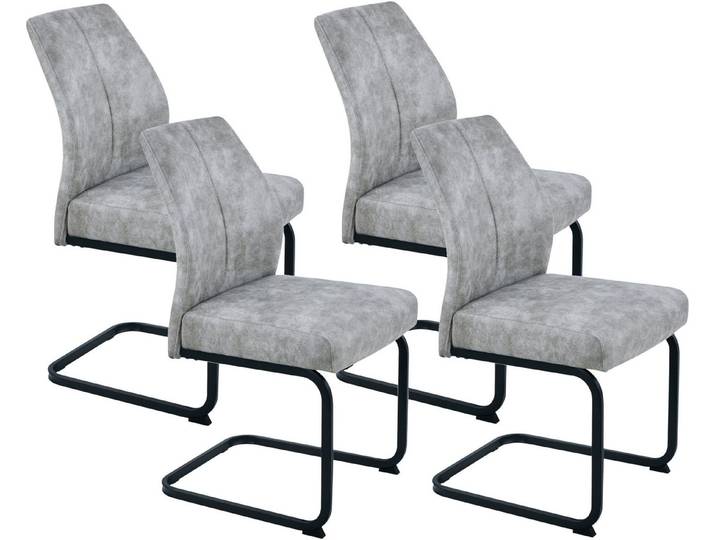 HELA Stuhl WANDSBEK (Set, 4 St), Mit Federkorb, 140kg belastbar, in Webstoff oder Vintage Optik