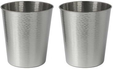 happimess Remi Modern Classic Textured Steel 2-Gallon Wastebasket