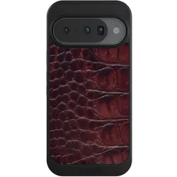 Nivocase Hülle für Google Pixel 10 Handyhülle NIVOcore Case Schwarz Animalprint Krokodil Leder (Google Pixel 10), Smartphone Hülle, Schwarz