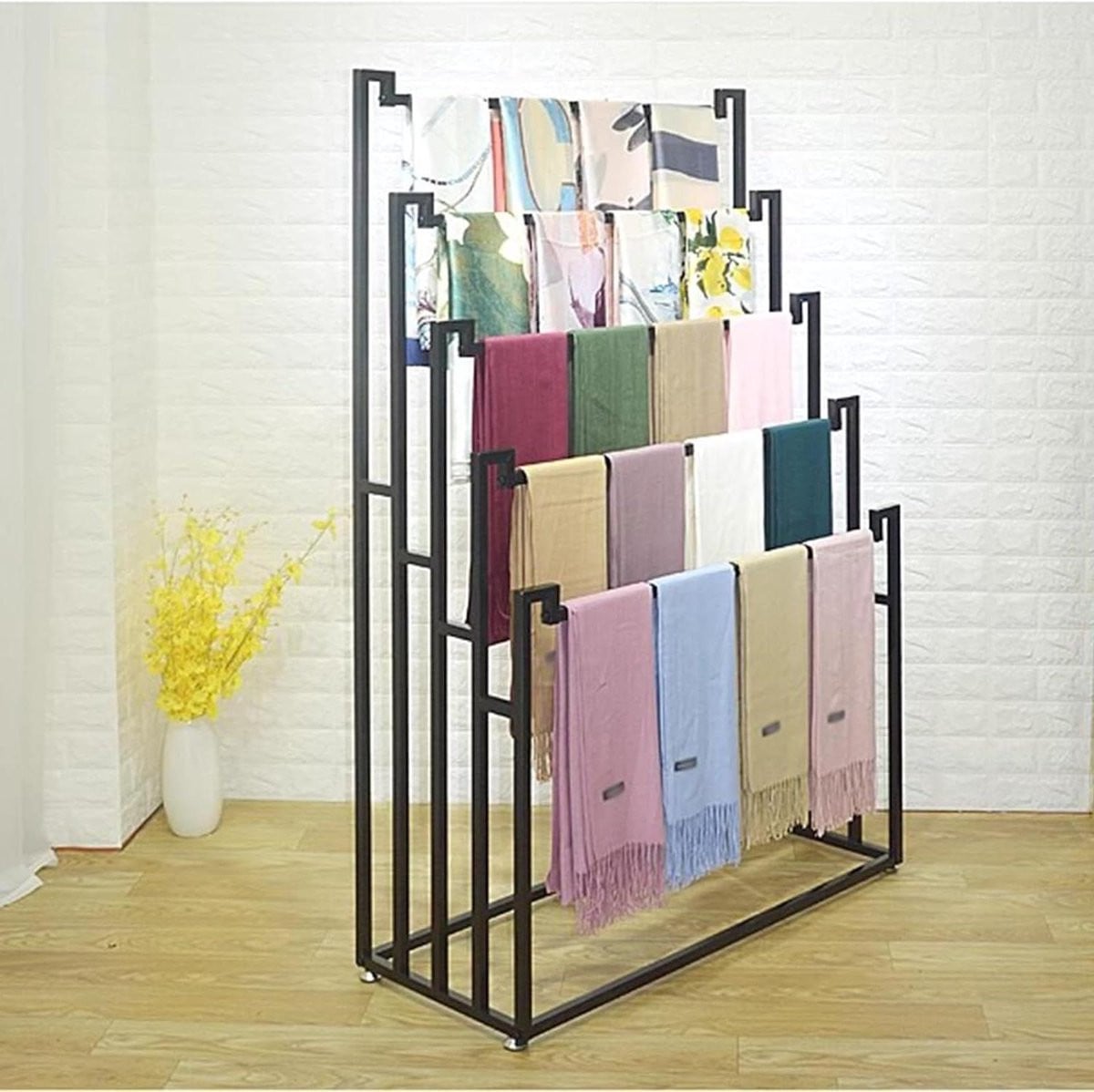 Sjaal Display Rek - Accessoire Hanger met 5 Lagen - Zwart
