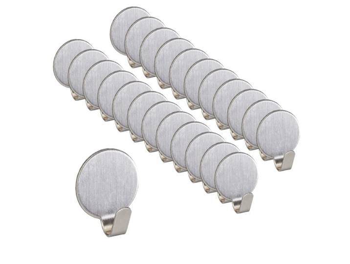 Relaxdays Crochet autocollant lot de 240 inox