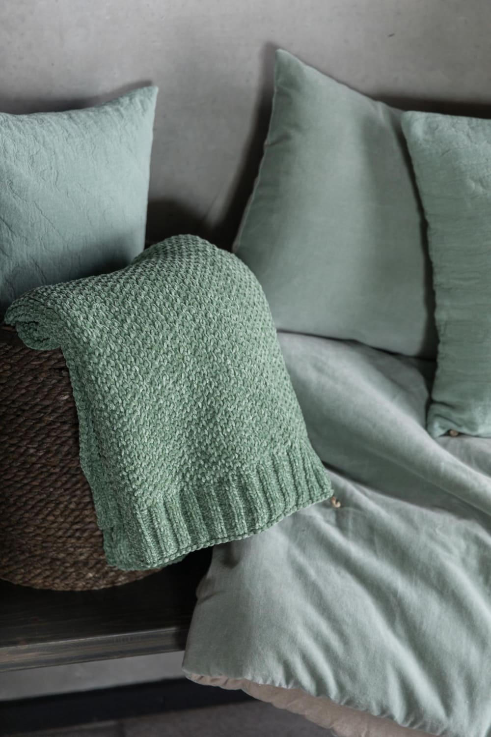 Vivaraise Plaid en polyester opaline 140 x 180 Vert 180x140x140cm