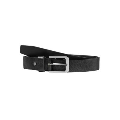 Ledergürtel LEONARDO VERRELLI "hochwertiges Echtleder, kürzbar, schwarz, 85 cm - 125 cm", Damen, Gr. 85, schwarz, Echtleder, Gürtel Ledergürtel