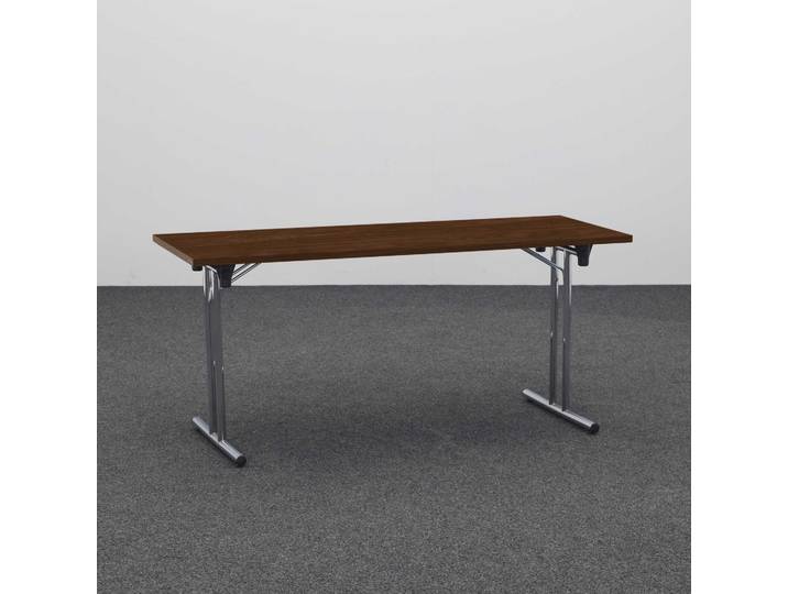 Klapptisch Sinova Joy 160x60 cm, Walnuss/Verchromt, Rechteckig, Neu - Perfekt für Meetings