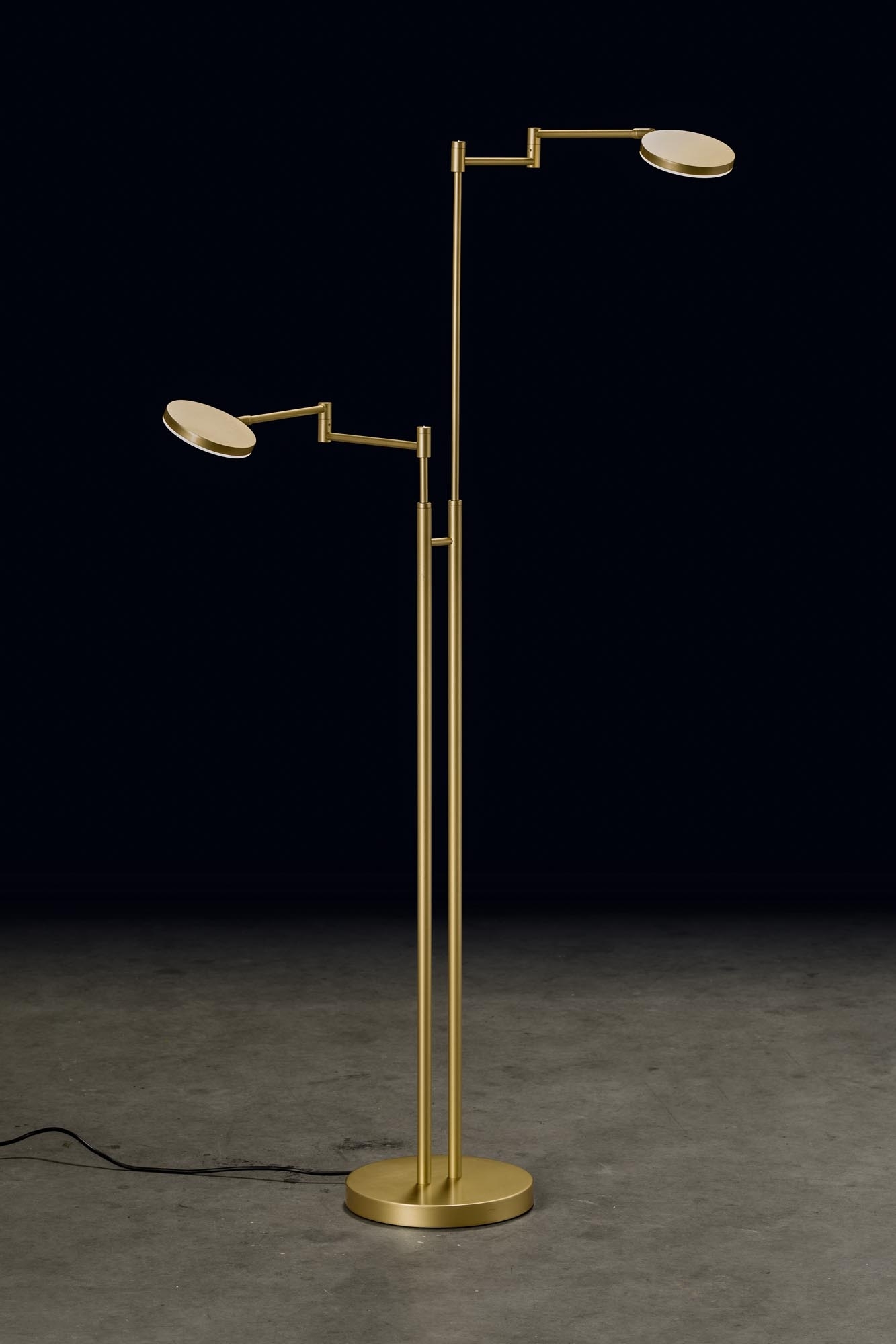Holtkötter LED-Leseleuchte PLANO TWIN Messing 9652-2-19 4251322750838