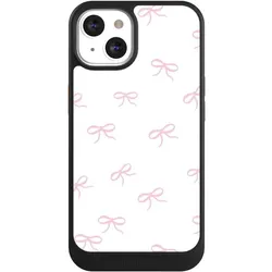 Nivocase Hülle für Apple iPhone 13 Handyhülle NIVOcore Case Schwarz Muster Schleife Schleifen (Apple iPhone 13), Smartphone Hülle, Schwarz
