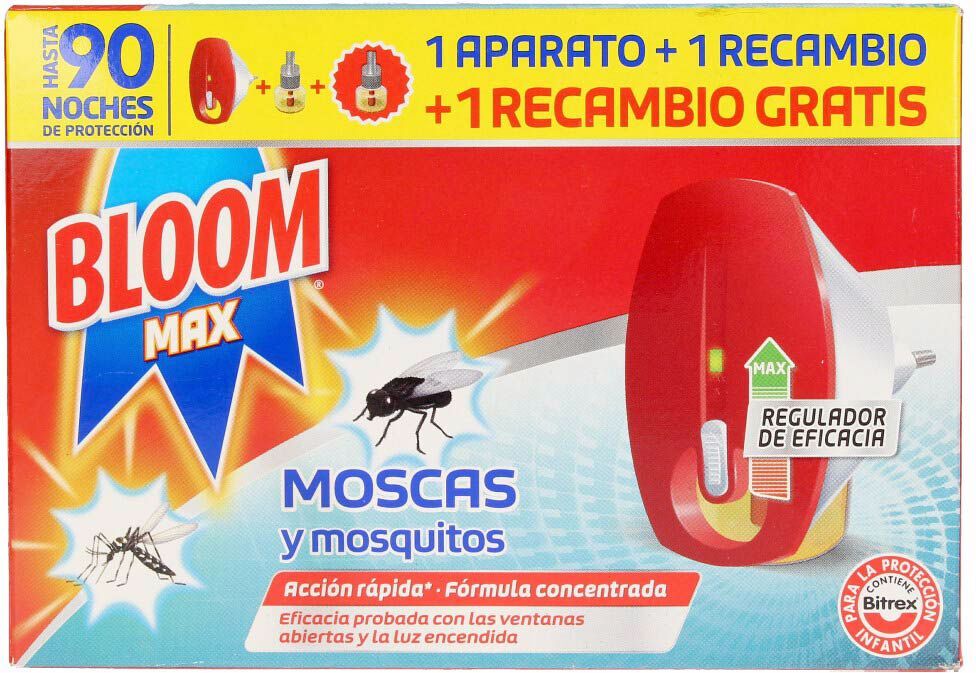 Bloom Max Flies & Mosquitoes apto elétrico + 2 recargas.
