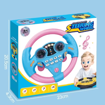 Uplift Curations Interactive Baby Steering Wheel Toy For Stroller & Early Learning Play blue