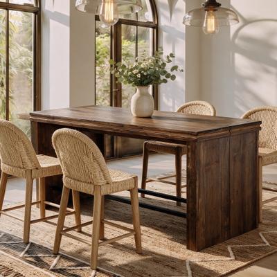 OEM "63"" Solid Wood Tall Dining Table, High Top Kitchen Table, Counter Height Dining Room Table, Bar Height Dining Table"