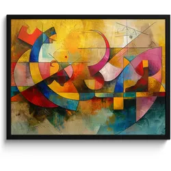 POSTER MIT RAHMEN Kunst - Abstrakt - Modern 80x60 cm