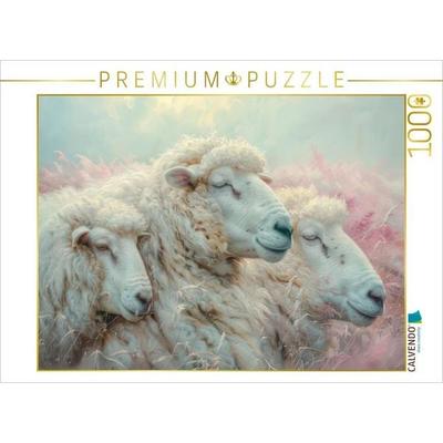 CALVENDO Puzzle Mit den Schafen | 1000 Teile Lege-Größe 64x48cm Foto-Puzzle für glückliche Stunden