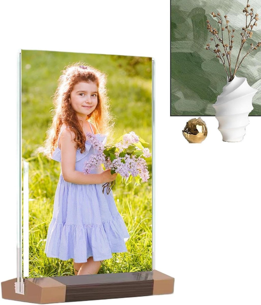 Houten Fotolijst Walnoot - Dubbelzijdig Display - A6