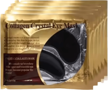 Uplift Curations Gold Collagen Crystal Eye Mask (20 Pcs 10 Pairs)   Firming & Moisturizing Nourishing Under Eye Skincare Patches black 10pairs