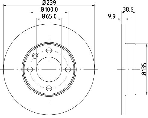 Don Bremsscheibe Pcd12212 239mm 10mm Für Vw Mega