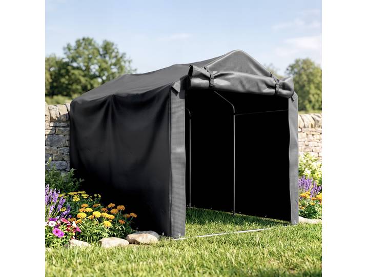 Outsunny Abri de Jardin Métal 2x1,6m Gris Foncé UV Imperméable