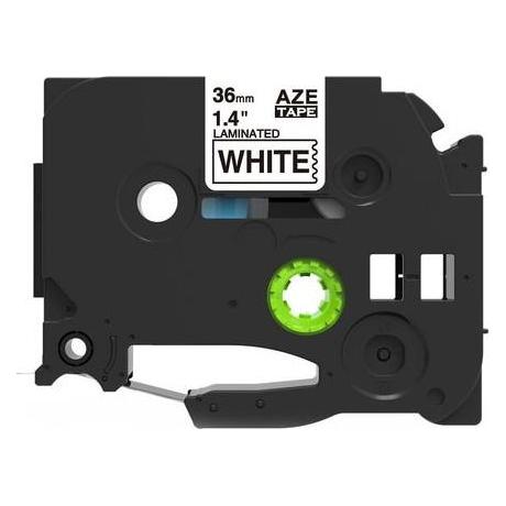 Rillstab Kompatibel Brother TZe-261 Schriftband (3.60 cm, Schwarz, Schwarz, Weiss) (TZe-261)