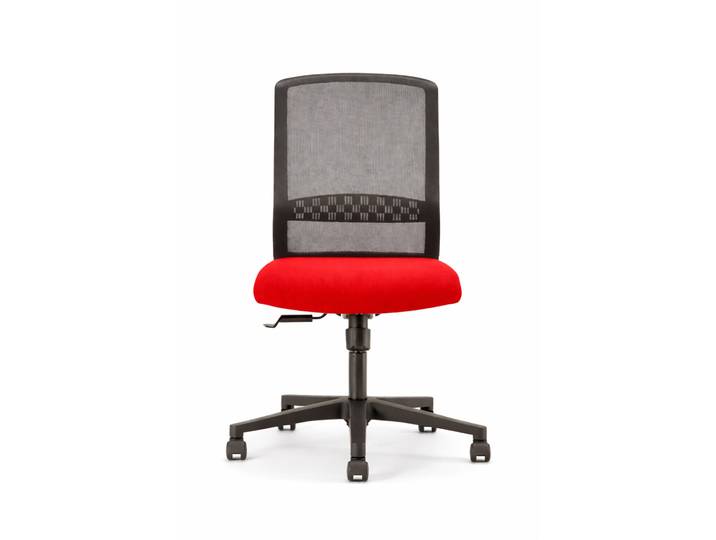 Siège de bureau Tekna Tissu polyester Résille Hauteur réglable - Rouge