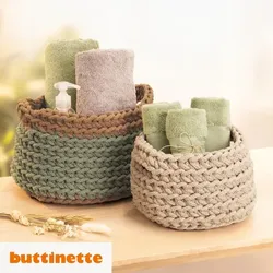 Häkelanleitung – Körbe aus buttinette Makramee "Braided"