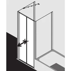 Kermi Ibiza 2000 Pendeltür PTD I2PTD080181AK 80x185cm, ESG klar, silber mattglanz