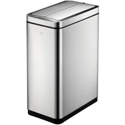 EKO DeLuxe Phantom Sensormülleimer 45 L Edelstahl mit Inneneimer, schlanks Design, hygienische Nutz, Abfalleimer, Silber